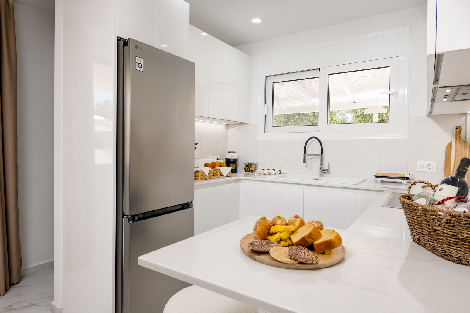 Open-plan kitchen and living area